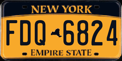 NY license plate FDQ6824