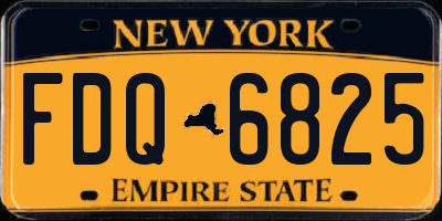 NY license plate FDQ6825