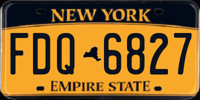 NY license plate FDQ6827