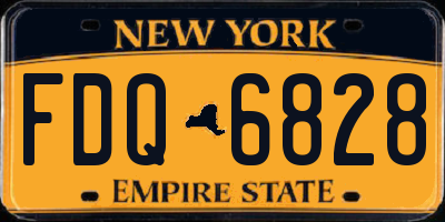 NY license plate FDQ6828