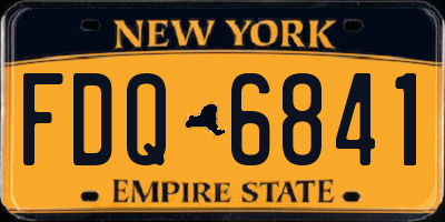 NY license plate FDQ6841