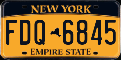 NY license plate FDQ6845