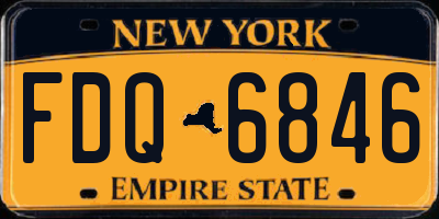 NY license plate FDQ6846