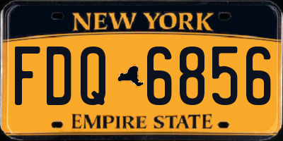 NY license plate FDQ6856