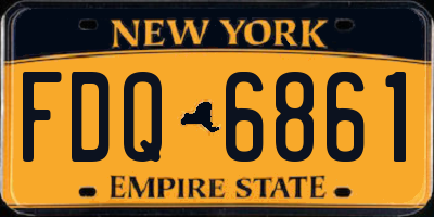 NY license plate FDQ6861