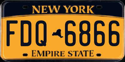NY license plate FDQ6866