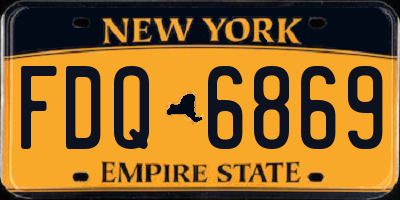 NY license plate FDQ6869