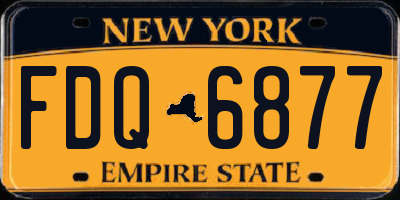 NY license plate FDQ6877