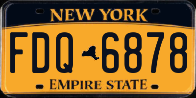 NY license plate FDQ6878