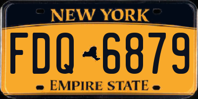 NY license plate FDQ6879