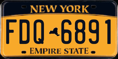 NY license plate FDQ6891