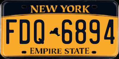 NY license plate FDQ6894