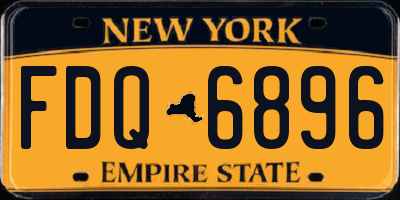 NY license plate FDQ6896