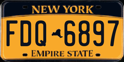 NY license plate FDQ6897