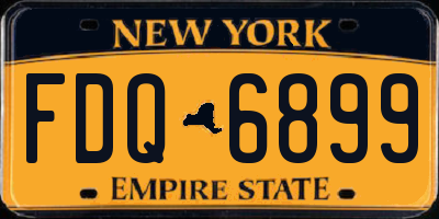 NY license plate FDQ6899