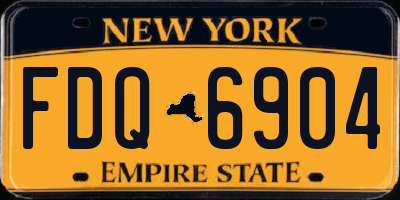 NY license plate FDQ6904