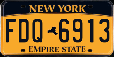 NY license plate FDQ6913