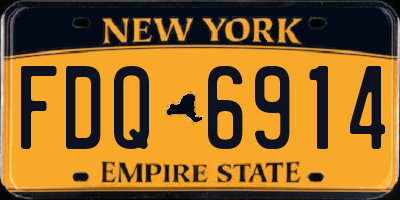 NY license plate FDQ6914
