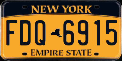NY license plate FDQ6915