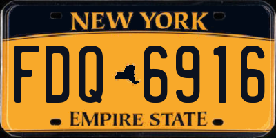 NY license plate FDQ6916