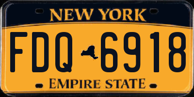 NY license plate FDQ6918