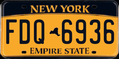 NY license plate FDQ6936