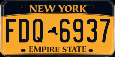 NY license plate FDQ6937