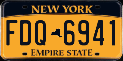 NY license plate FDQ6941