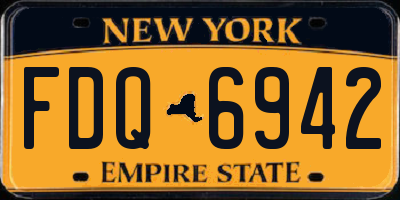 NY license plate FDQ6942
