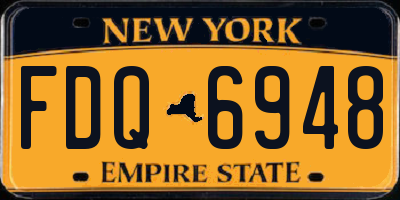 NY license plate FDQ6948