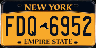 NY license plate FDQ6952
