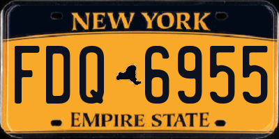 NY license plate FDQ6955