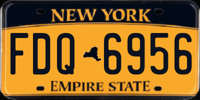 NY license plate FDQ6956