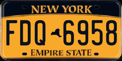 NY license plate FDQ6958
