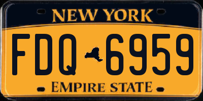 NY license plate FDQ6959