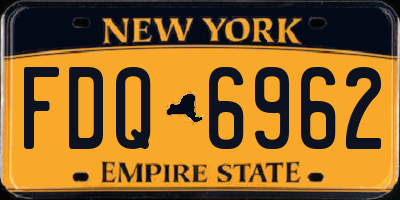 NY license plate FDQ6962