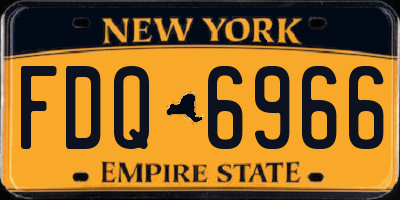 NY license plate FDQ6966
