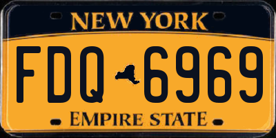 NY license plate FDQ6969