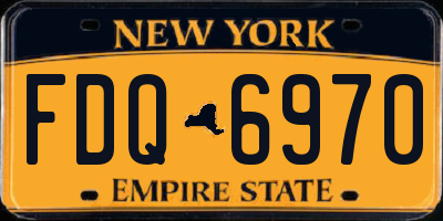 NY license plate FDQ6970