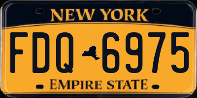 NY license plate FDQ6975