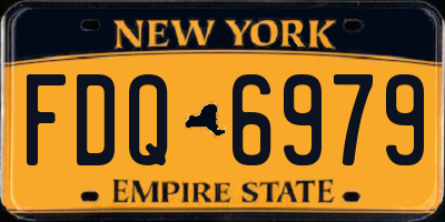 NY license plate FDQ6979