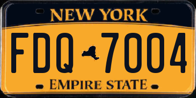 NY license plate FDQ7004