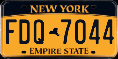 NY license plate FDQ7044