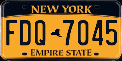NY license plate FDQ7045