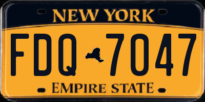 NY license plate FDQ7047
