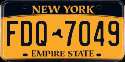 NY license plate FDQ7049