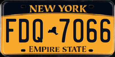 NY license plate FDQ7066