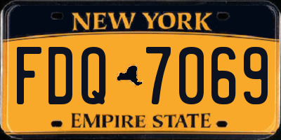 NY license plate FDQ7069