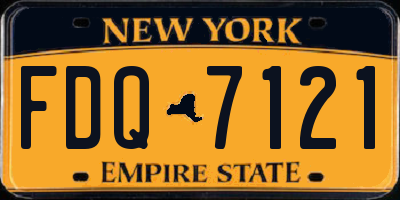NY license plate FDQ7121