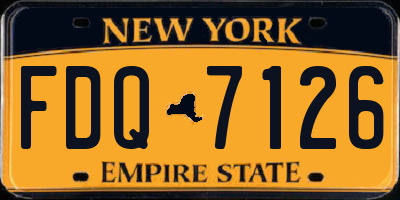 NY license plate FDQ7126